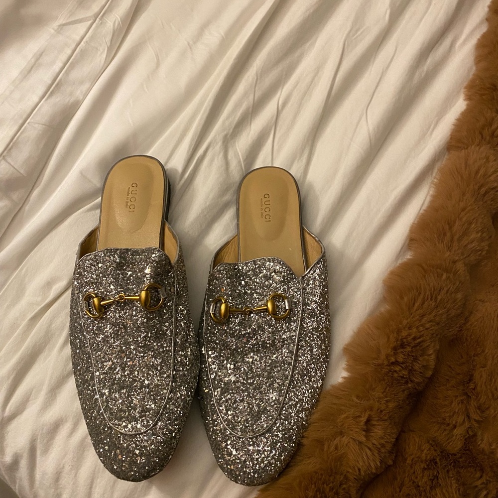 Glitter mules